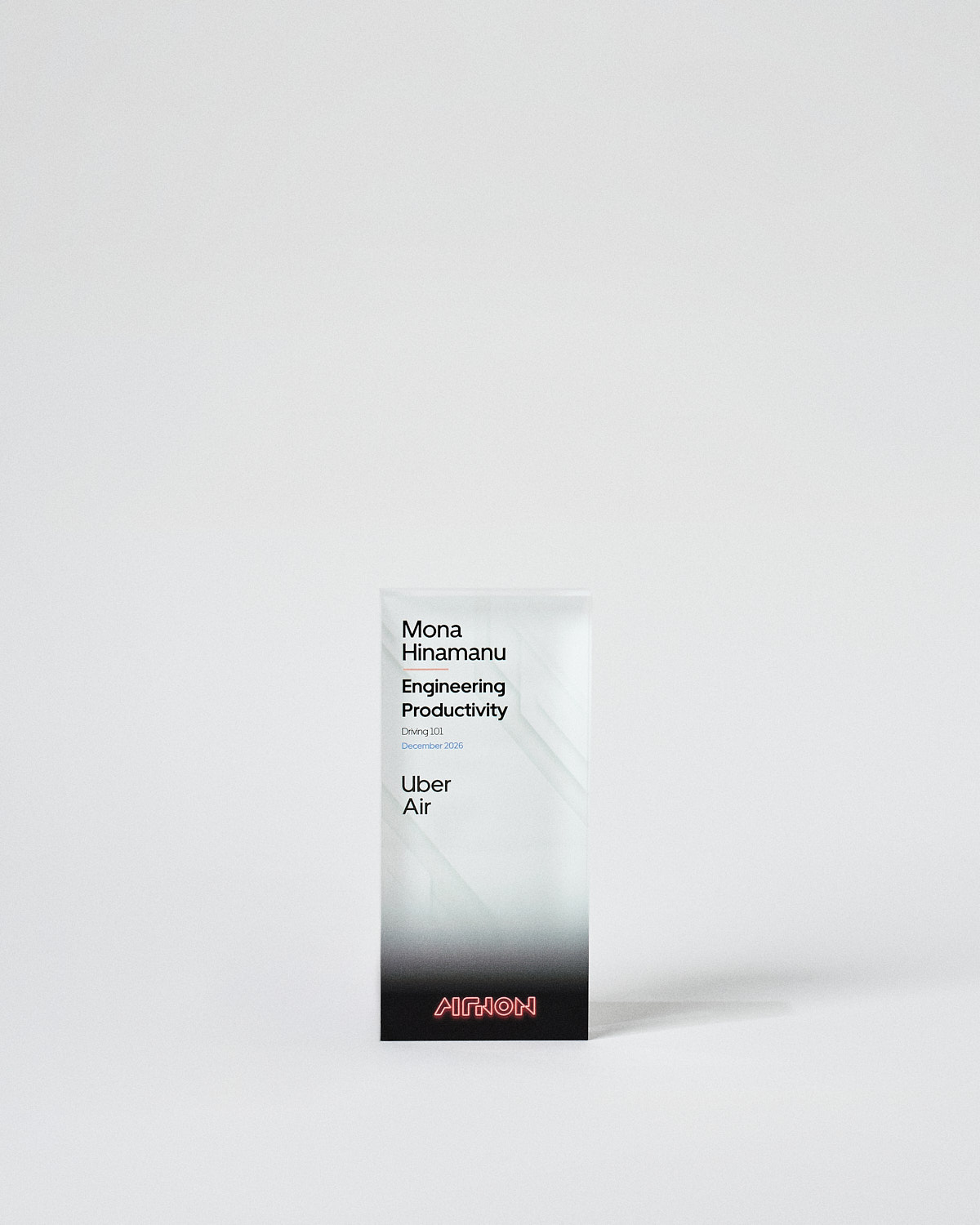 Personalisierter Acrylglas Pokal Uber Air Sustain Awards